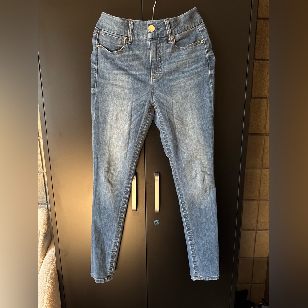 Seven 7 Classic Blue Women's High Rise Skinny Jeans Tummyless - Women 8
